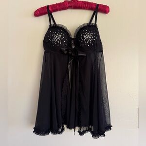 Elegant Black Babydoll Lingerie